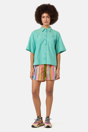 Gorman NZ - Raw Coast Oversized Shirt - turquoise