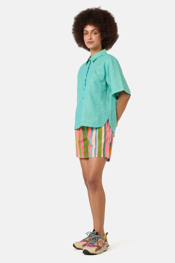 Gorman NZ - Raw Coast Oversized Shirt - turquoise