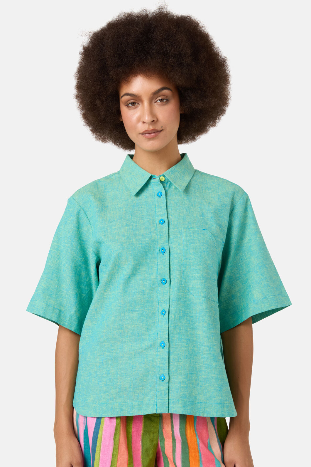 Gorman NZ - Raw Coast Oversized Shirt - turquoise