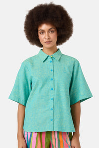 Gorman NZ - Raw Coast Oversized Shirt - turquoise