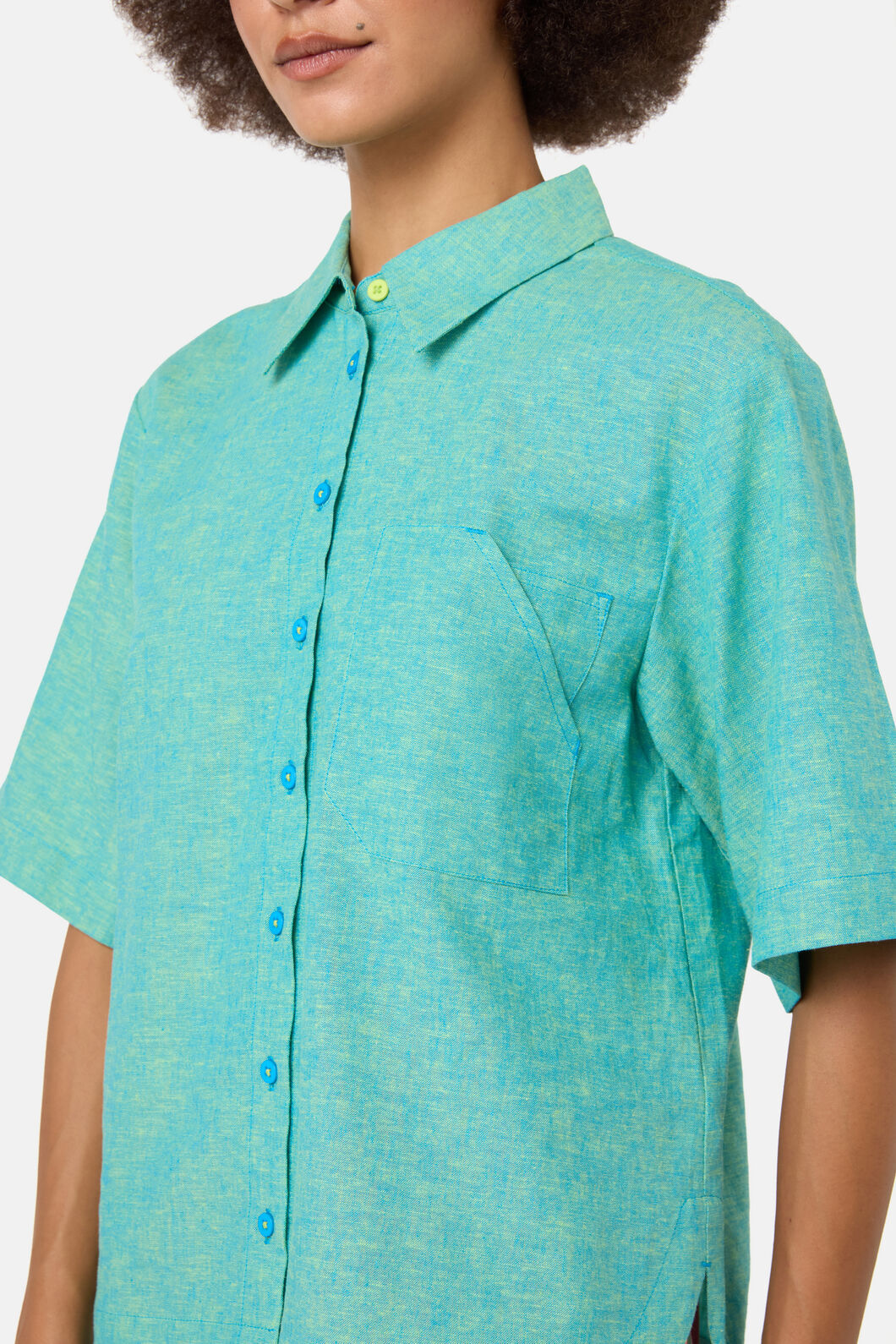 Gorman NZ - Raw Coast Oversized Shirt - turquoise