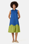 Gorman NZ - Longline Cotton Shirt Dress - navy