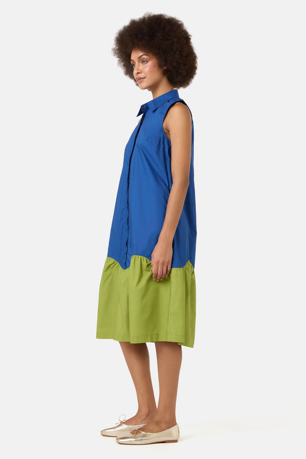 Gorman NZ - Longline Cotton Shirt Dress - navy