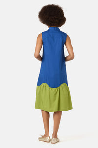 Gorman NZ - Longline Cotton Shirt Dress - navy