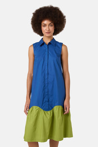 Gorman NZ - Longline Cotton Shirt Dress - navy