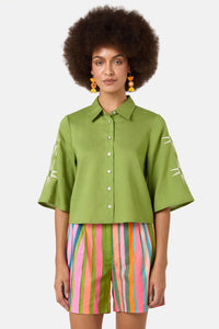 Gorman NZ - Sunspill Embroidered Shirt - green