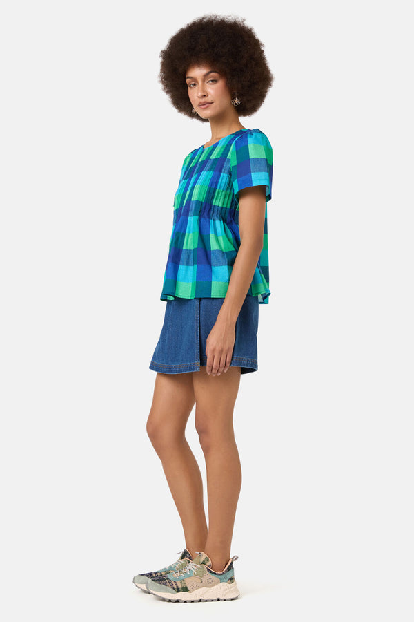 Gorman NZ - Petal Patch Check Top - check
