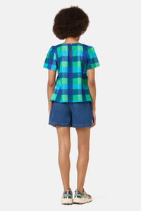 Gorman NZ - Petal Patch Check Top - check