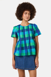 Gorman NZ - Petal Patch Check Top - check