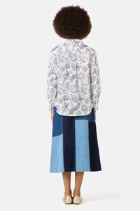 Gorman NZ - Petal Patch Embroidered Shirt - white