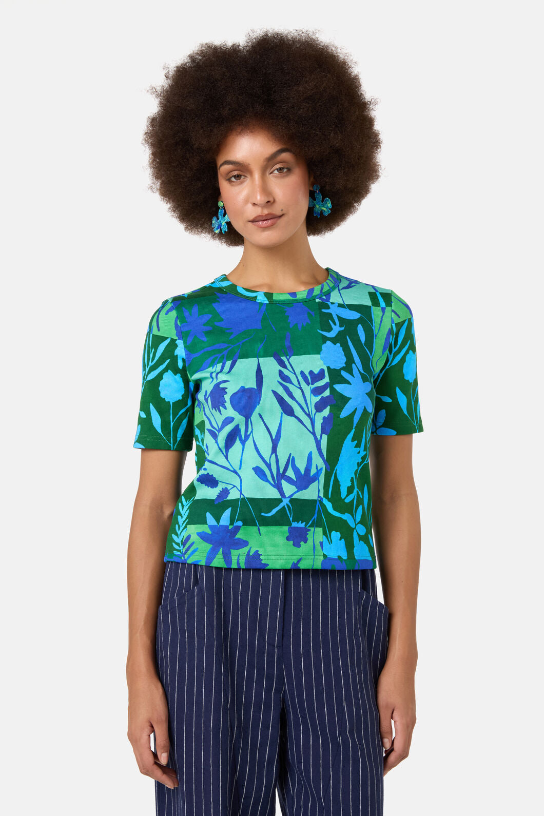 Gorman NZ - Petal Patch Rib Tee - print