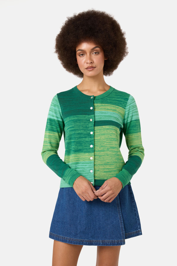Gorman NZ - Mirage Cotton Cardi - green