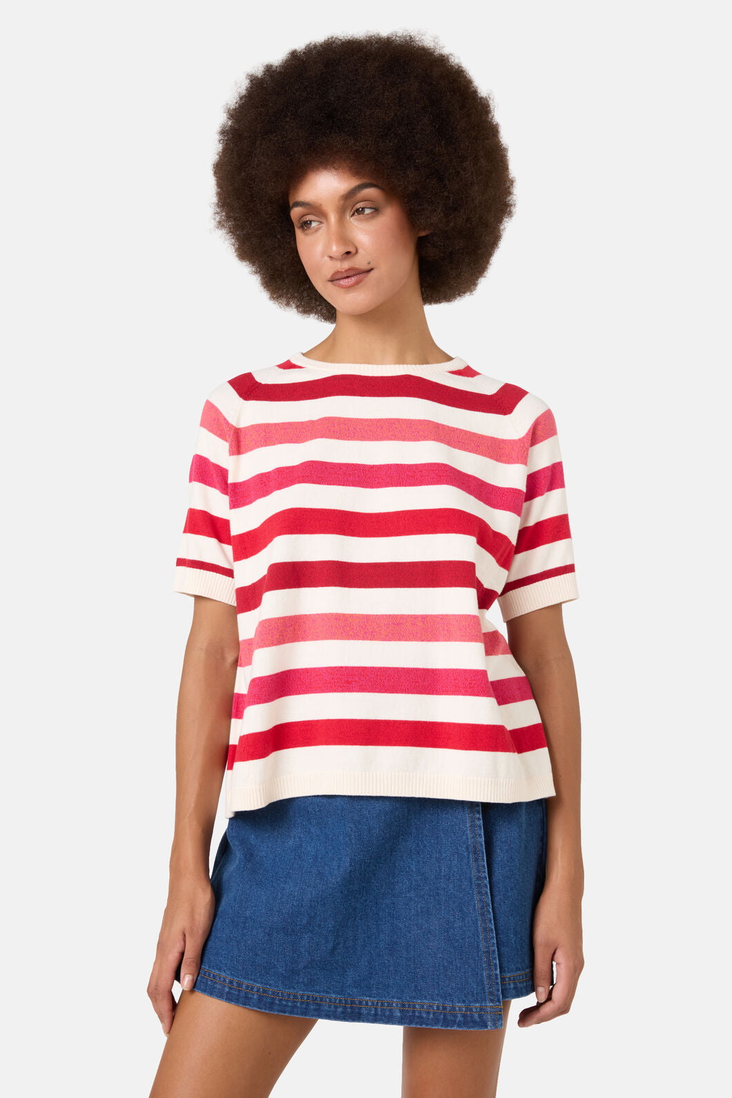 Gorman NZ - Mirage Stripe Knit Top - pink