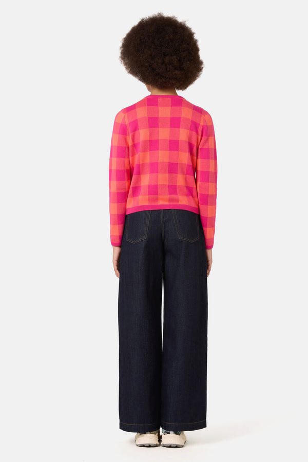Gorman NZ - Petal Patch Check Cardi - check