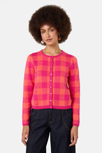 Gorman NZ - Petal Patch Check Cardi - check