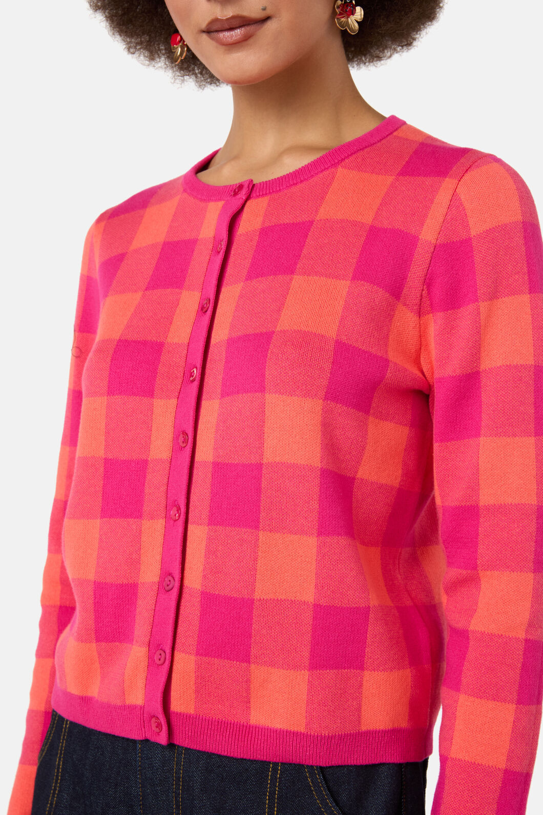 Gorman NZ - Petal Patch Check Cardi - check