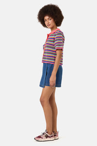 Gorman NZ - Study In Stripes Knit Polo Top - stripe
