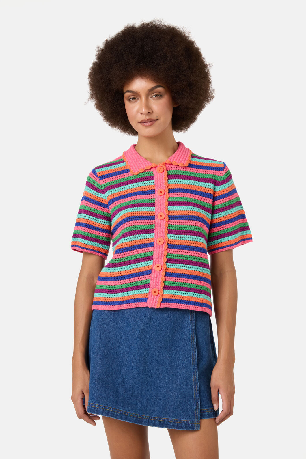 Gorman NZ - Study In Stripes Knit Polo Top - stripe