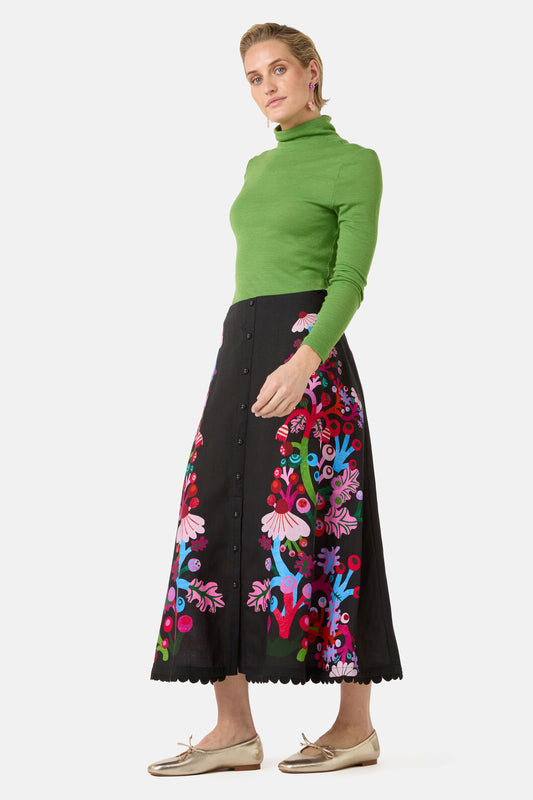 Gorman NZ - Wild Garden Midi Skirt - print