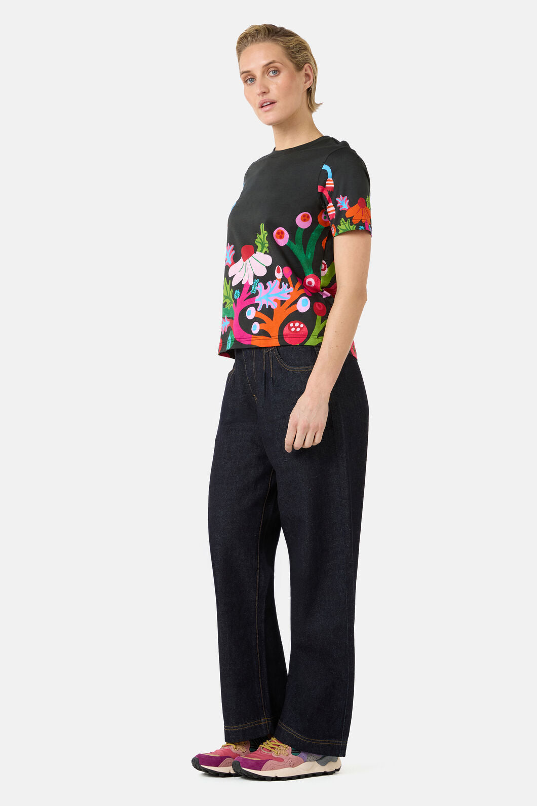 Gorman NZ - Wild Garden Placement Classic Tee - print