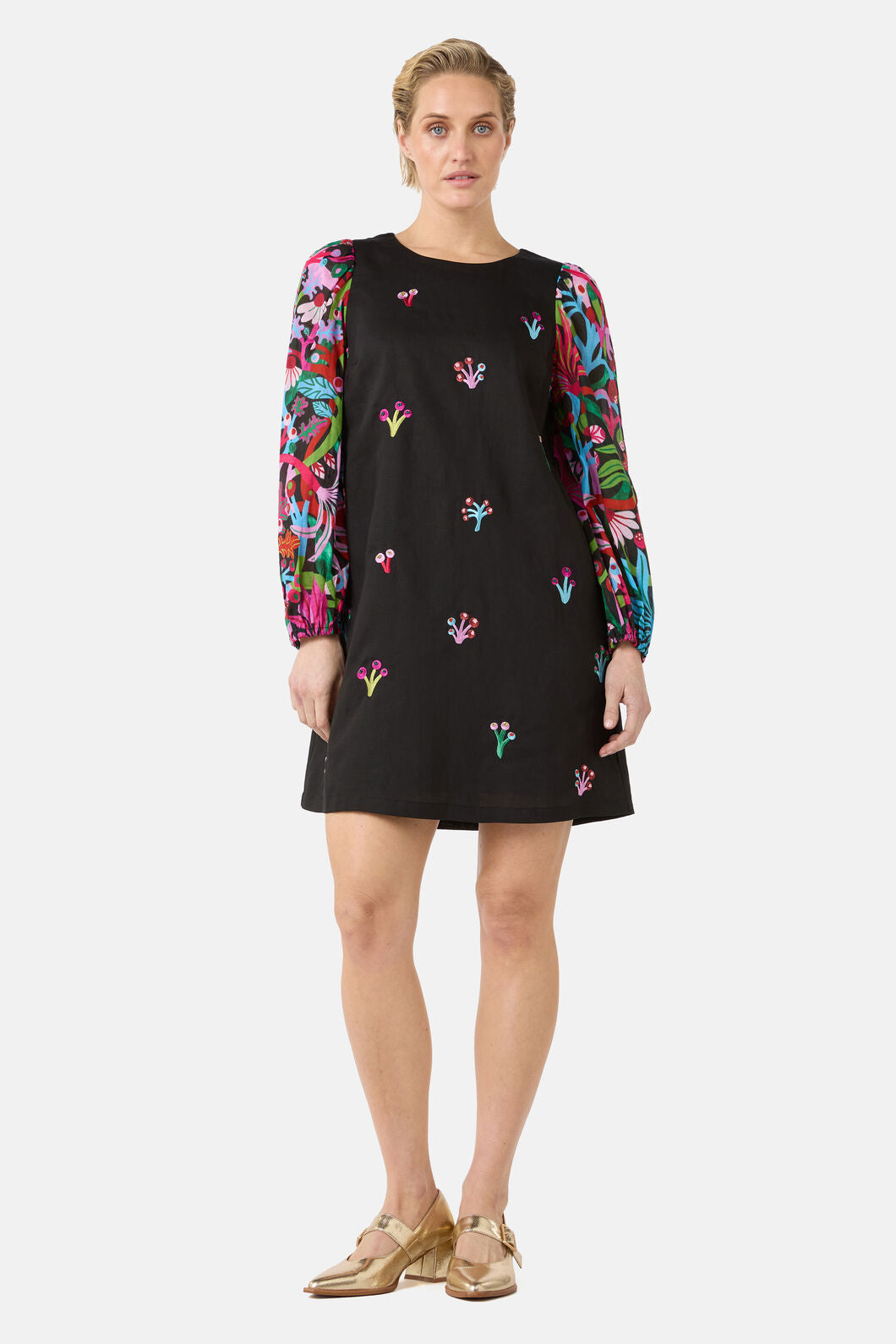 Gorman NZ - Wild Garden Shift Dress - black