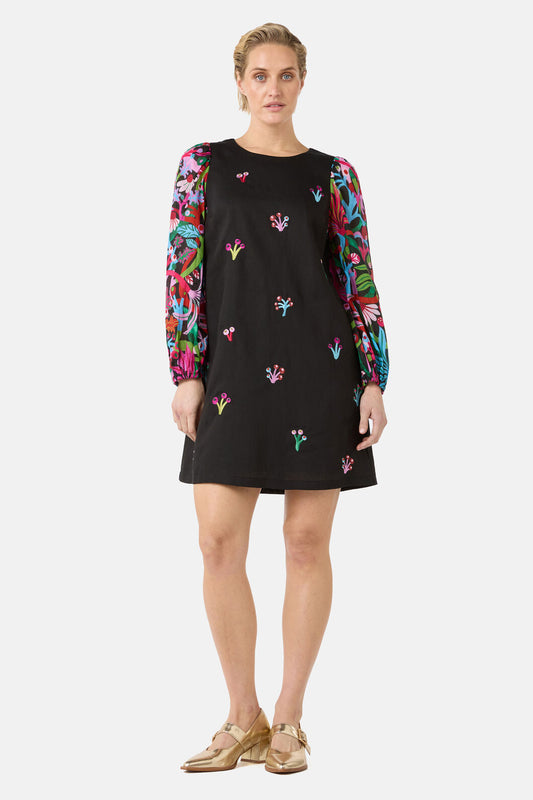 Gorman NZ - Wild Garden Shift Dress - black