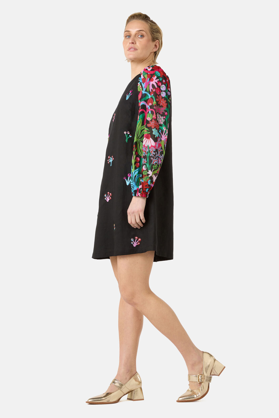 Gorman NZ - Wild Garden Shift Dress - black