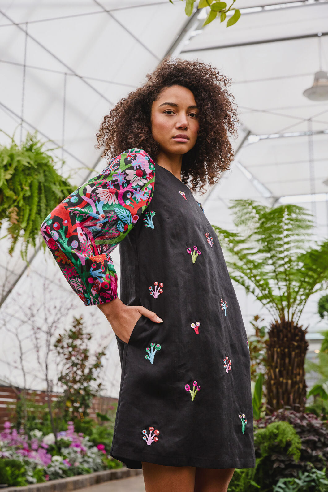 Gorman NZ - Wild Garden Shift Dress - black