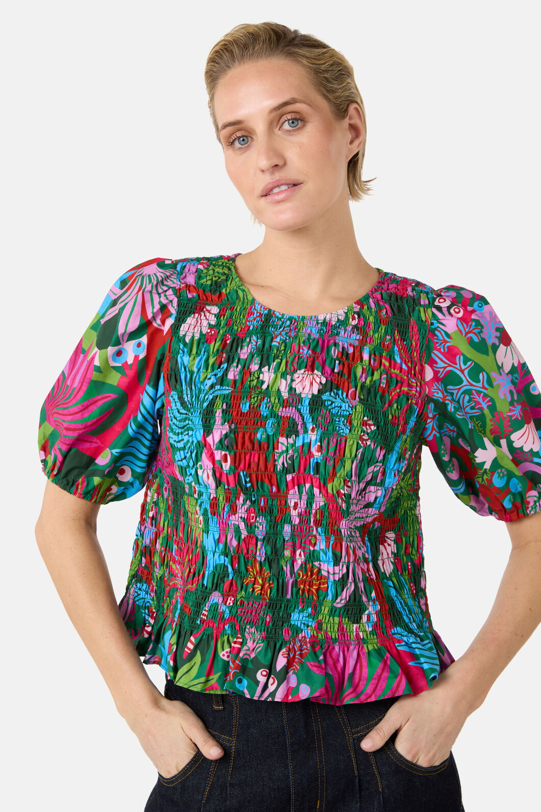 Gorman NZ - Wild Garden Top - print