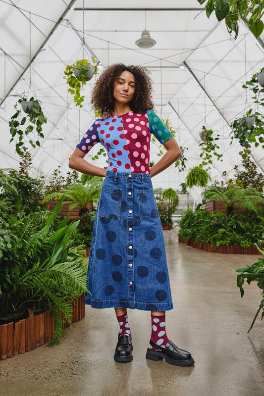 Gorman NZ - On The Dot Print Fitted Tee - print