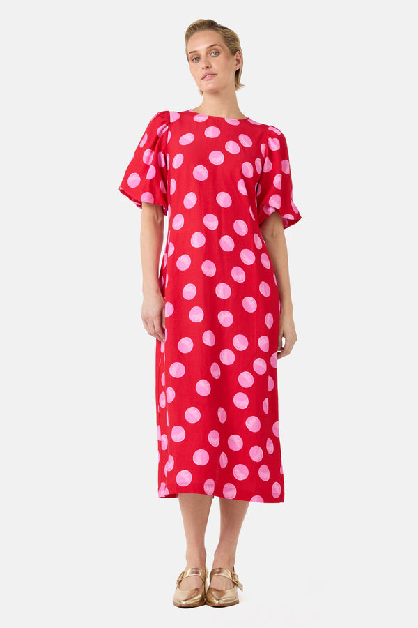 Gorman NZ - On The Dot Party Dress - red