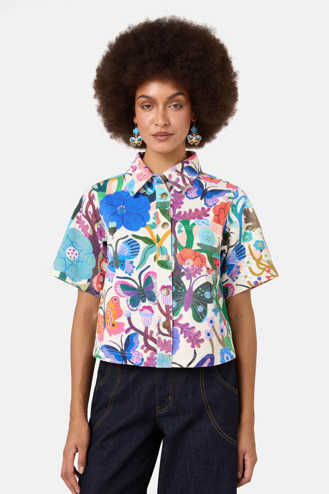 Gorman NZ - Mariposa Denim Shirt - print
