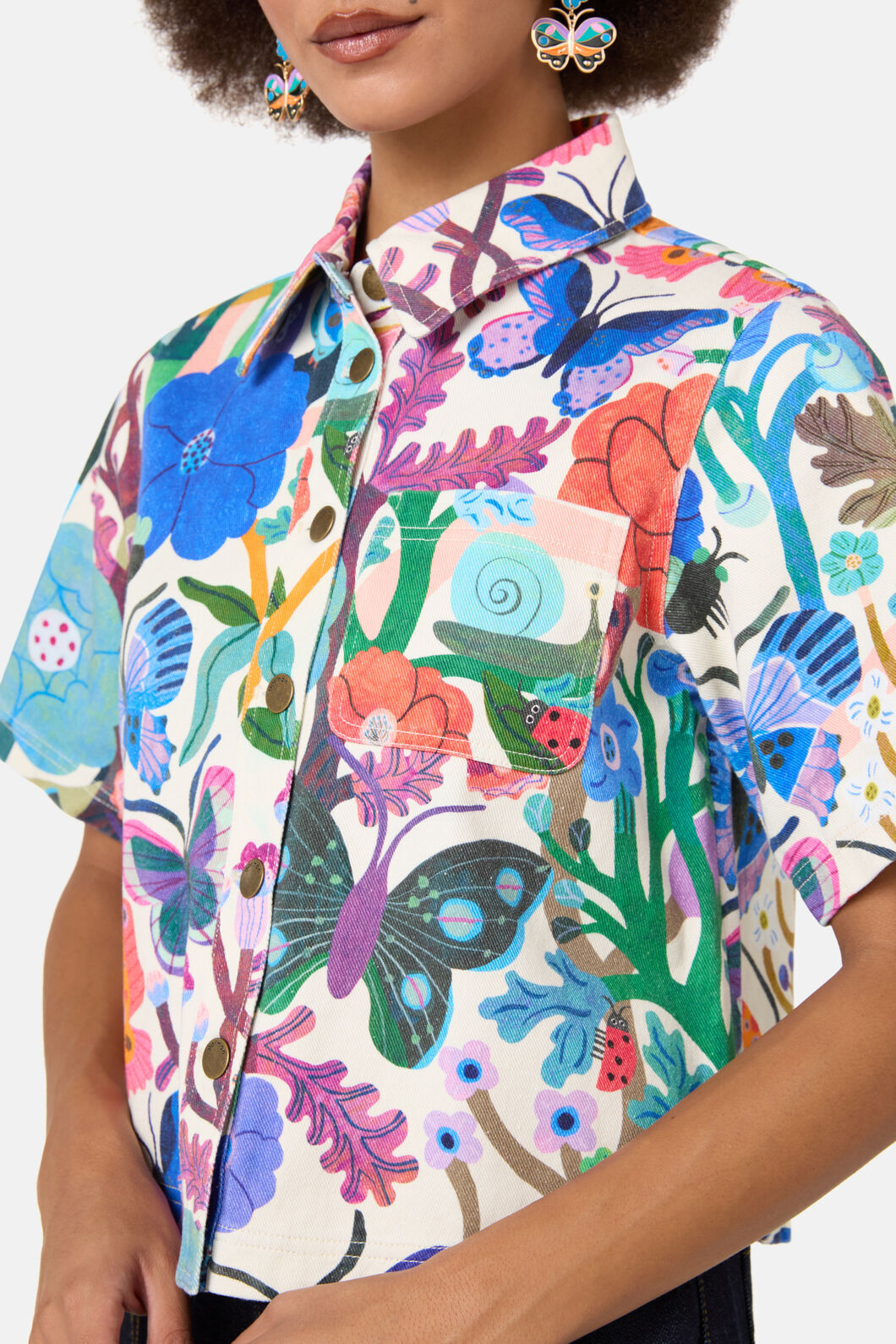 Gorman NZ - Mariposa Denim Shirt - print
