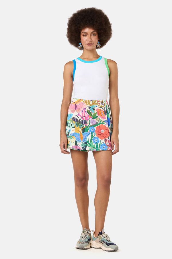 Gorman NZ - Mariposa Denim Skort - print