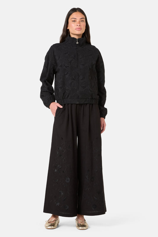 Gorman NZ - Annie Anglaise Cotton Bomber - black
