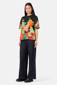 Gorman NZ - Climbing Colour Placement Oversized Tee - print