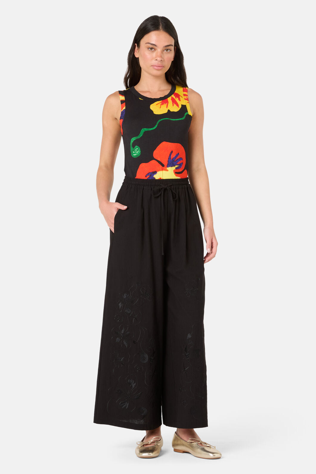 Gorman NZ - Annie Anglaise Cotton Culotte - black