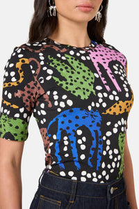 Gorman NZ - Right Meow Baby Tee - print