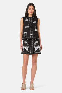 Gorman NZ - Right Meow Embroidered Shirt - black