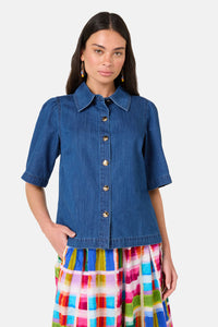 Gorman NZ - Unwind Denim Shirt - mid-blue