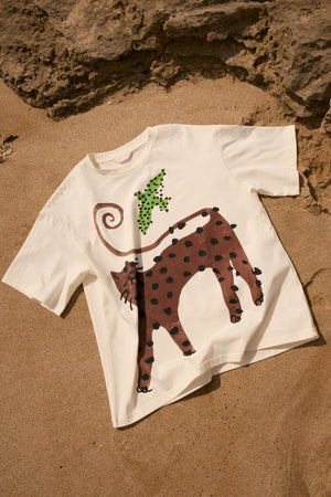 Gorman NZ - Right Meow Placement Oversized Tee - print