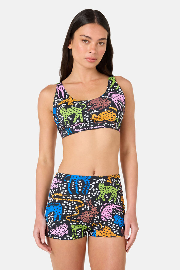 Gorman NZ - Right Meow Bikini Top - print