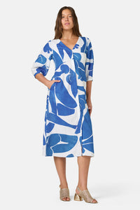 Gorman NZ - Blue Nude Linen Dress - print