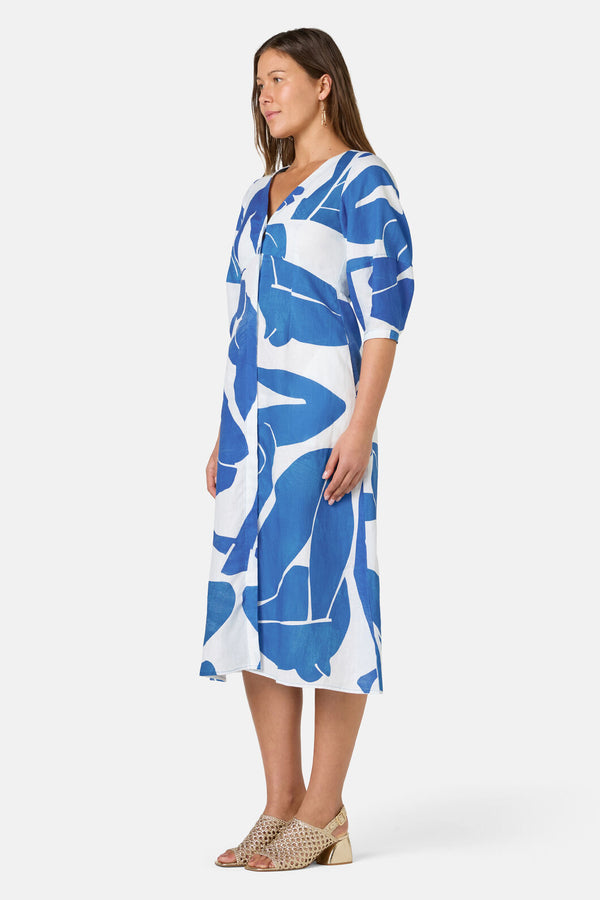 Gorman NZ - Blue Nude Linen Dress - print