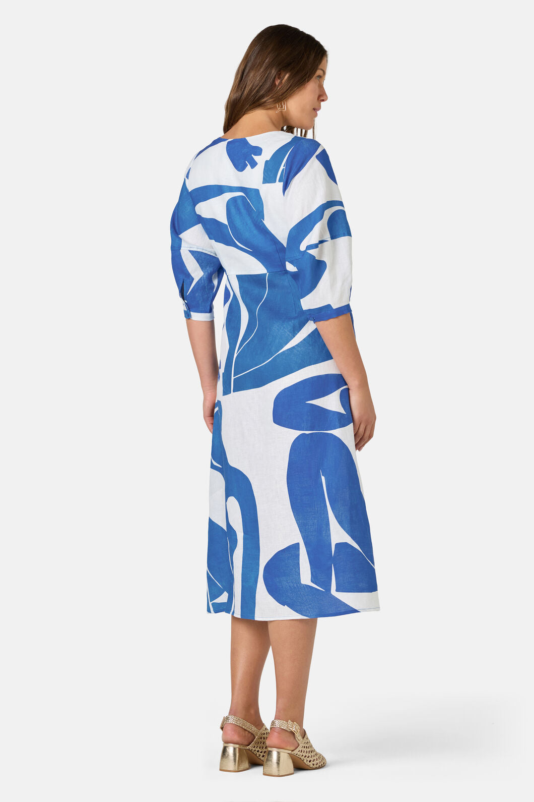 Gorman NZ - Blue Nude Linen Dress - print