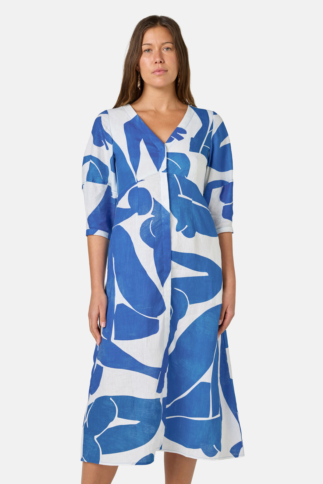 Gorman NZ - Blue Nude Linen Dress - print
