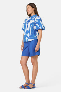 Gorman NZ - Blue Nude Cotton Shirt - print