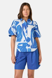 Gorman NZ - Blue Nude Cotton Shirt - print