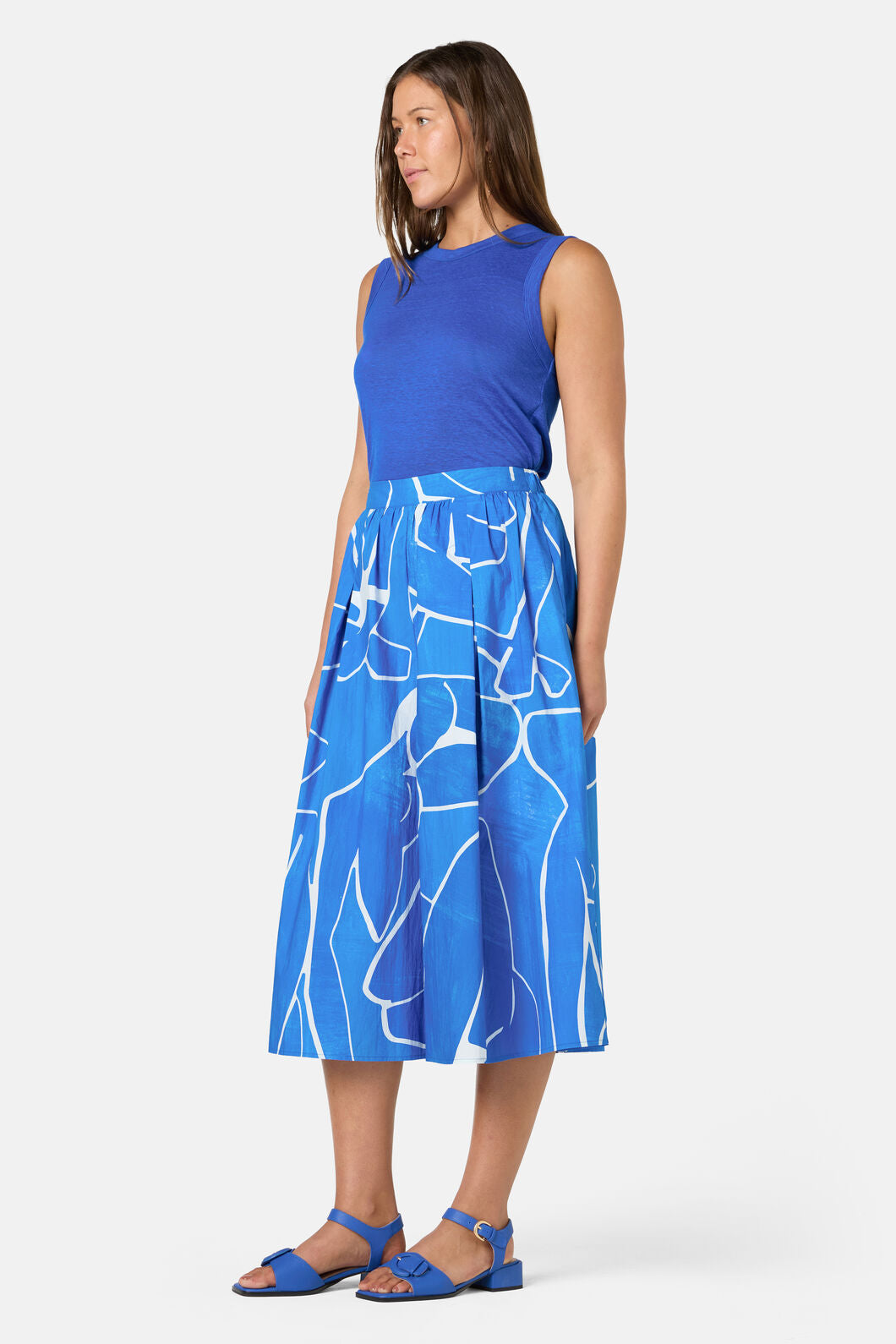 Gorman NZ - Blue Nude Cotton Skort - print