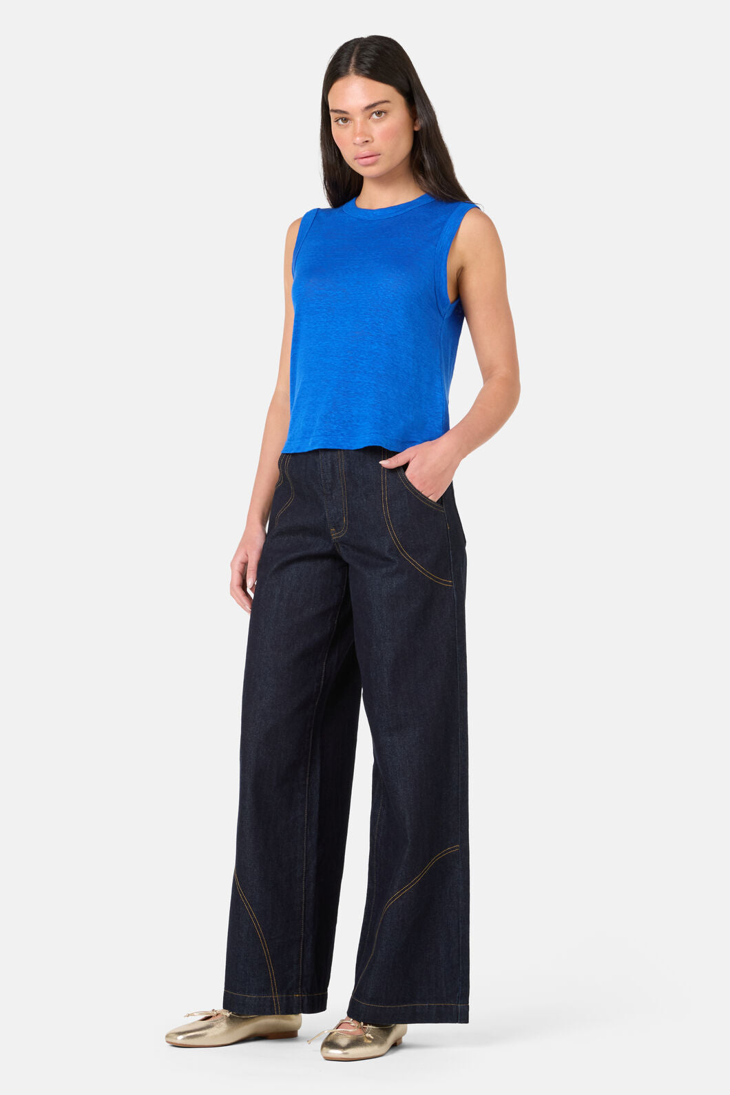 Gorman NZ - Hemp Tank - blue